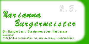marianna burgermeister business card
